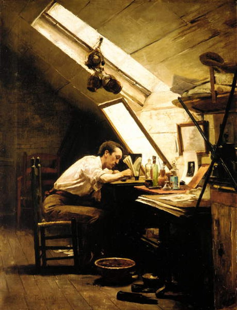 Detail of The Etcher, c.1887-89 by Stacy Tolman