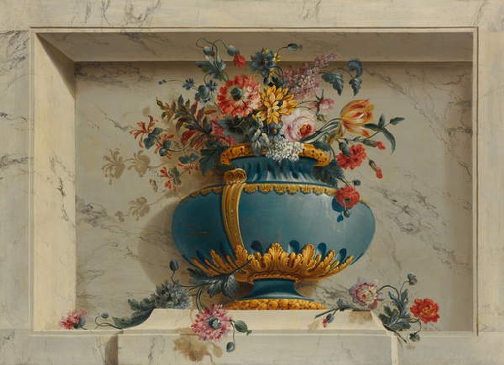 Detail of Vase of Flowers in a Niche, c.1763-79 by Michel Bruno Bellenge