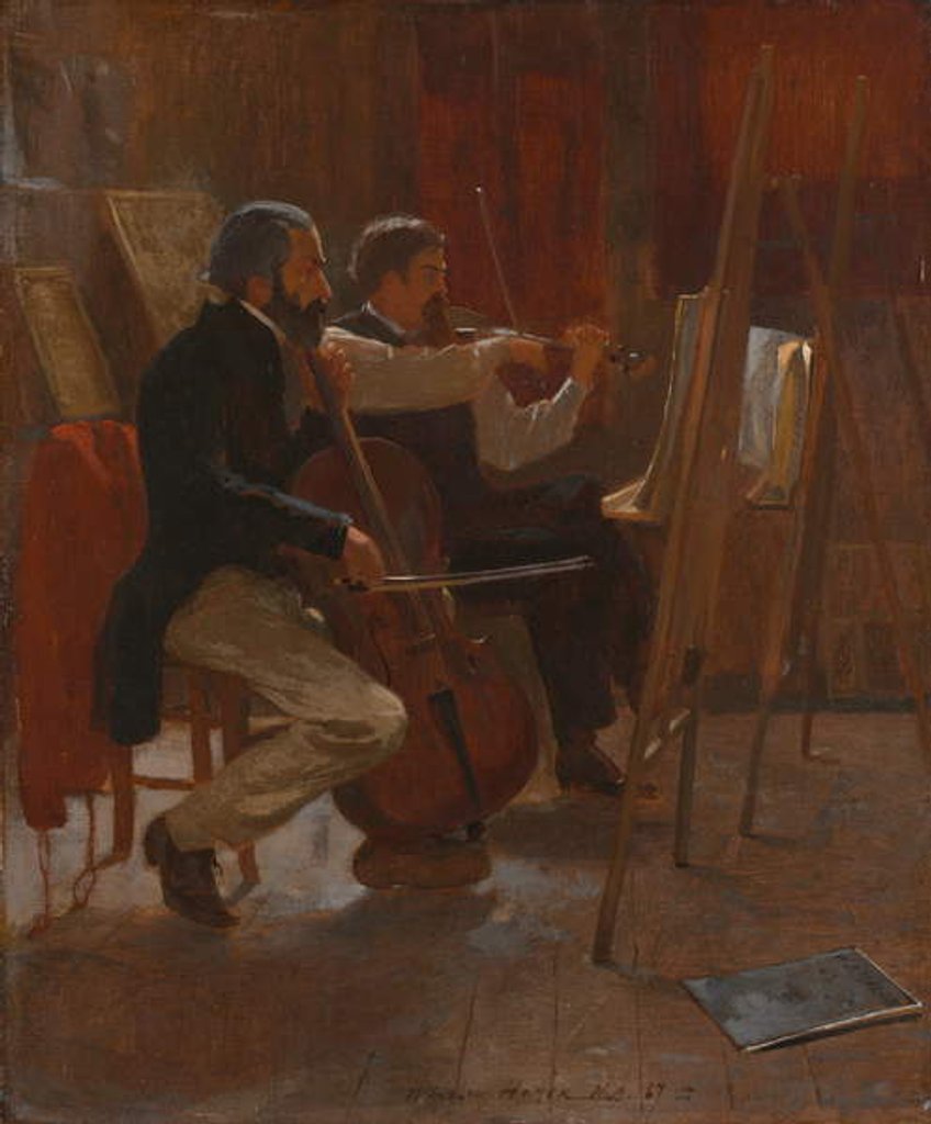 Detail of The Studio, 1867 by Winslow Homer
