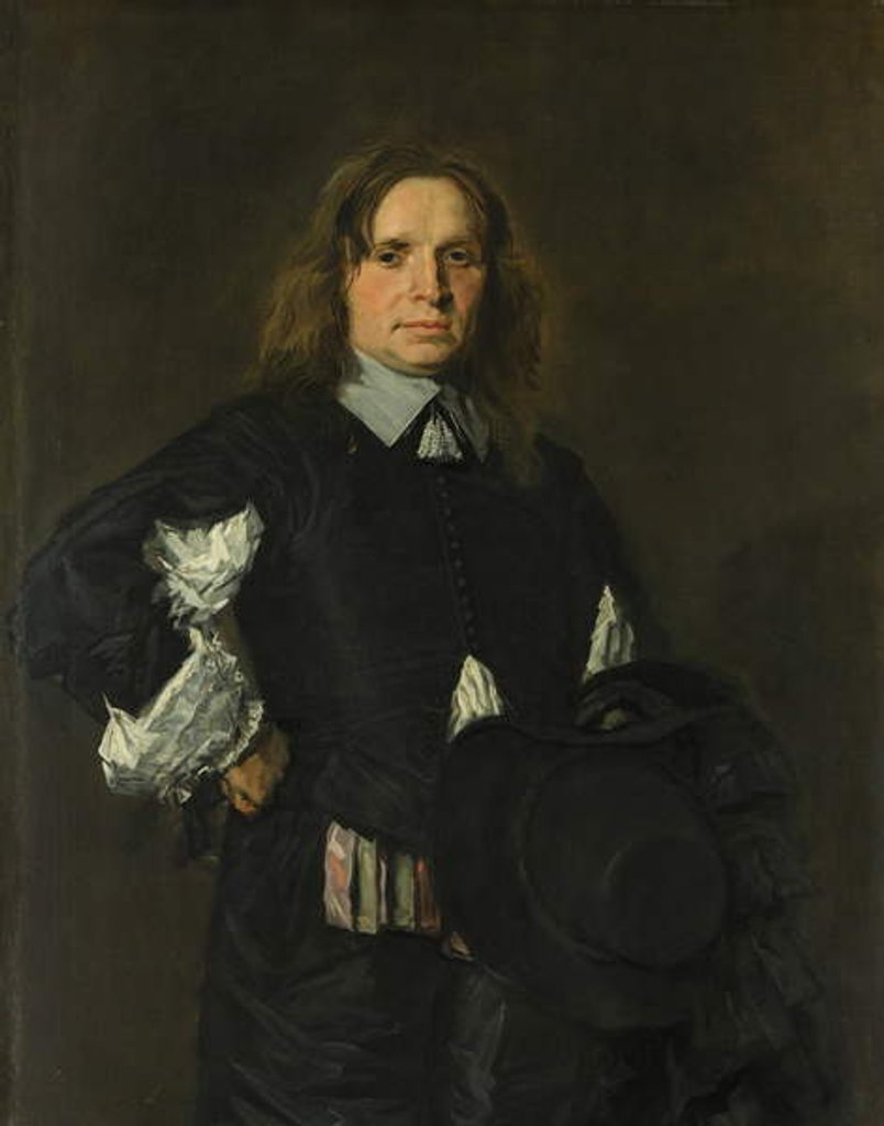 Detail of Portrait of a Man, c.1610 by Frans Hals
