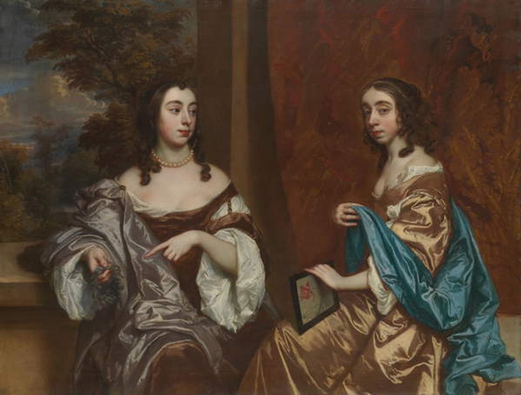 Detail of Mary Capel, Later Duchess of Beaufort, and Her Sister Elizabeth, Countess of Carnarvon, c.1657 by Peter Lely