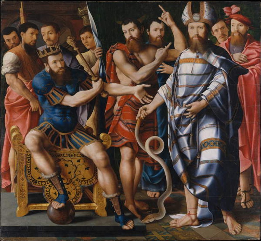 Detail of Moses and Aaron before Pharaoh: An Allegory of the Dinteville Family, 1537 by French School