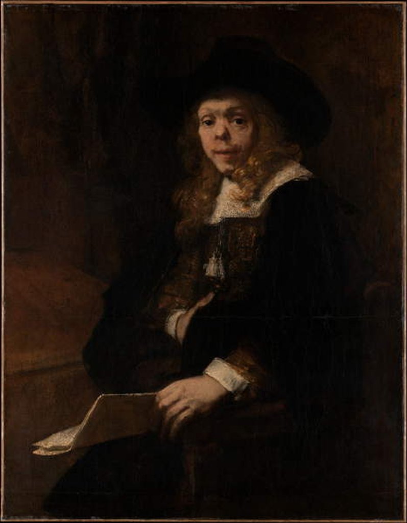 Detail of Portrait of Gerard de Lairesse, 1665-67 by Rembrandt Harmensz. van Rijn
