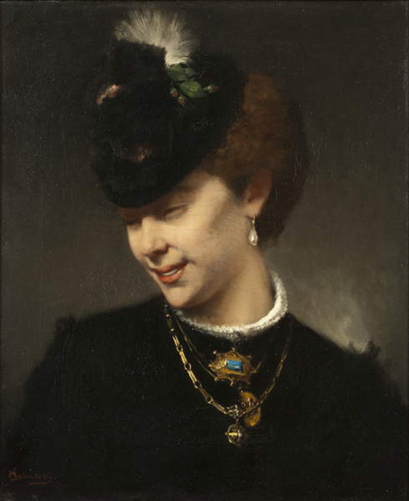 Detail of A Parisian Lady by Hugo Salmson