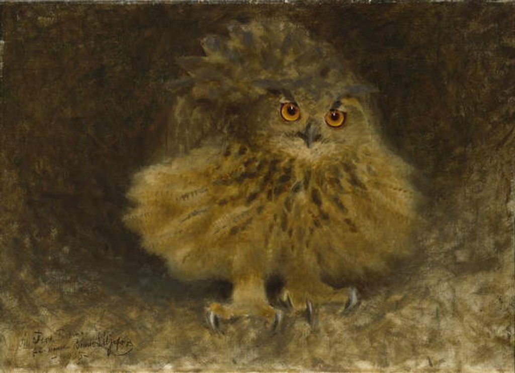 Detail of An Eagle Owl, 1905 by Bruno Andreas Liljefors