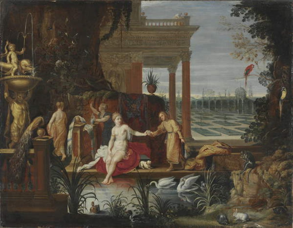 Detail of Bathseba in the Bath Receiving the Letter from King David, c.1600 by Hendrick van and Brueghel Jan (1568-1625) Balen