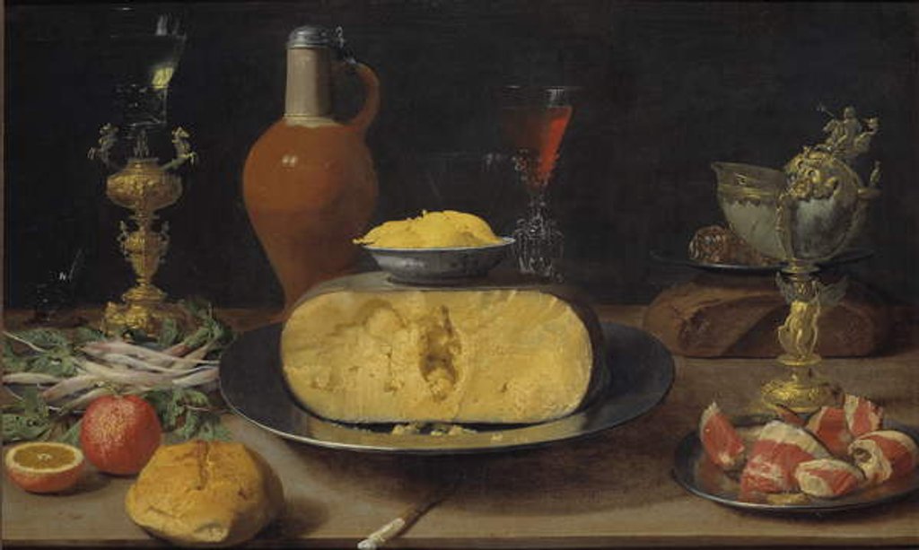 Detail of Breakfast Piece with Cheese and Goblet by Jacob Foppens van Es
