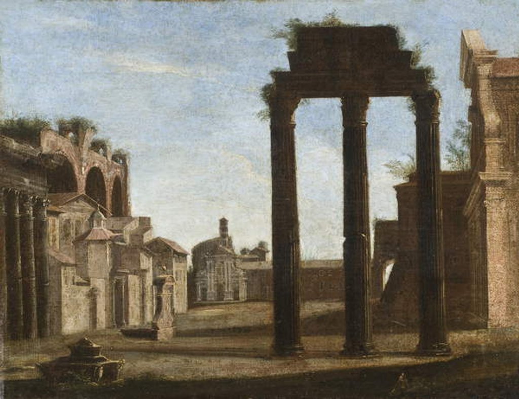 Detail of Campo Vaccino in Rome, c.1650 by Italian School
