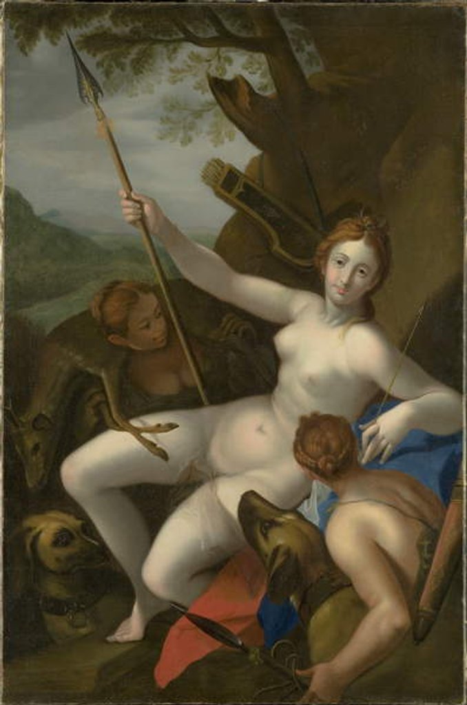 Detail of Diana with Nymphs, Dogs and Game by Johann or Hans von (follower of) Aachen