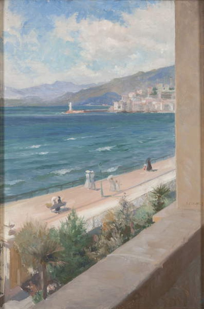 Detail of From my Window in Cannes, 1891 by Albert Gustaf Aristides Edelfelt