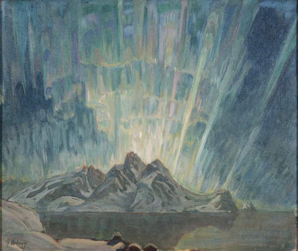 Detail of Northern Lights. Study from North Norway by Anna Katarina Boberg