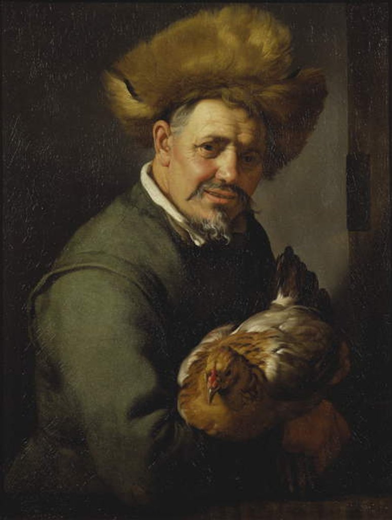 Detail of Old Man with a Hen, 1630 by Hendrick Bloemaert