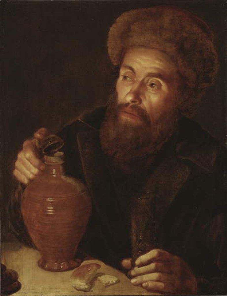 Detail of Old Man with a Jug by Willem Willemsz. van der Vliet