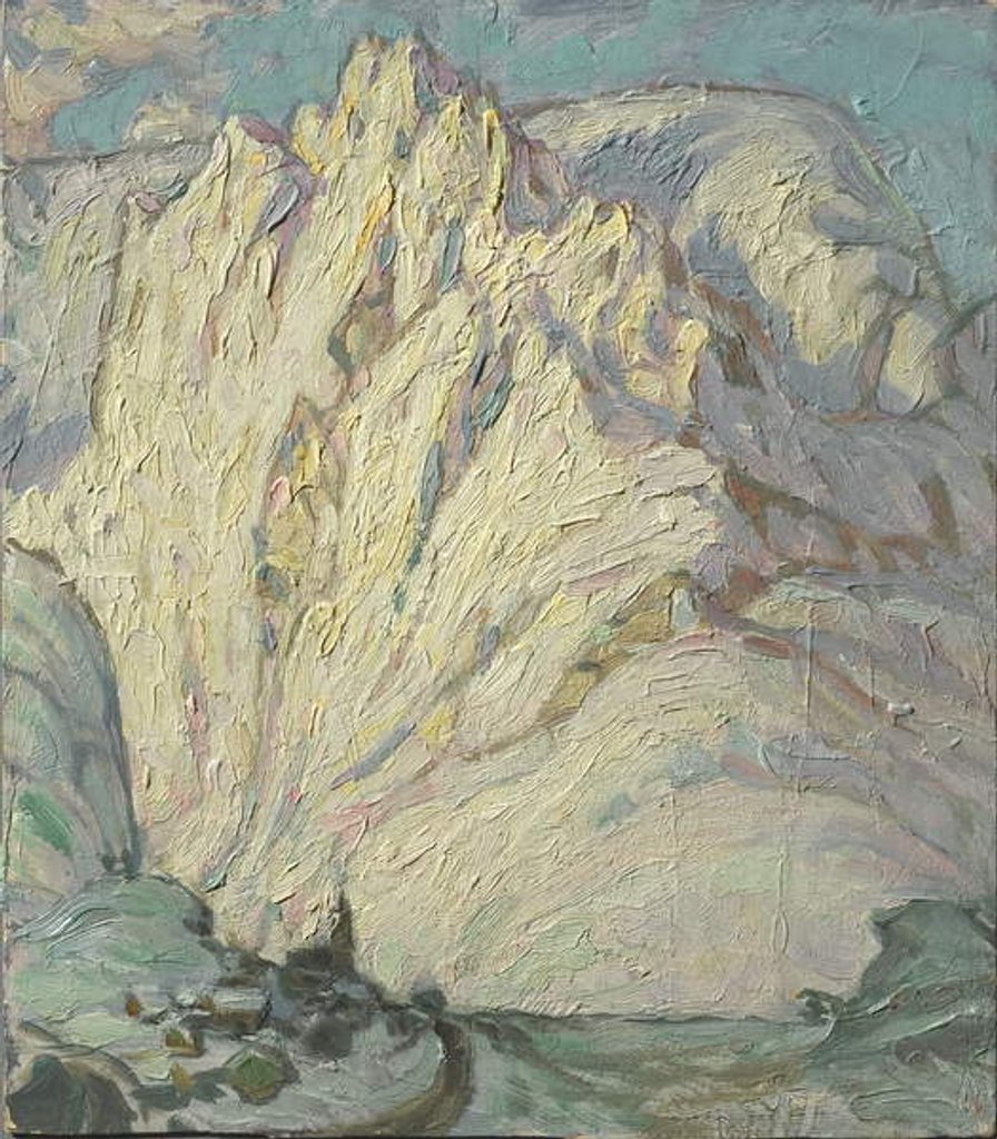 Detail of Snowy Mountains. Study from Lofoten, 1930 by Anna Katarina Boberg