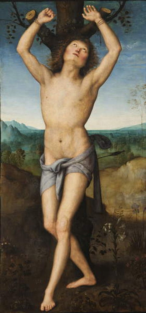 Detail of Saint Sebastian, c.1485 by Pietro Perugino