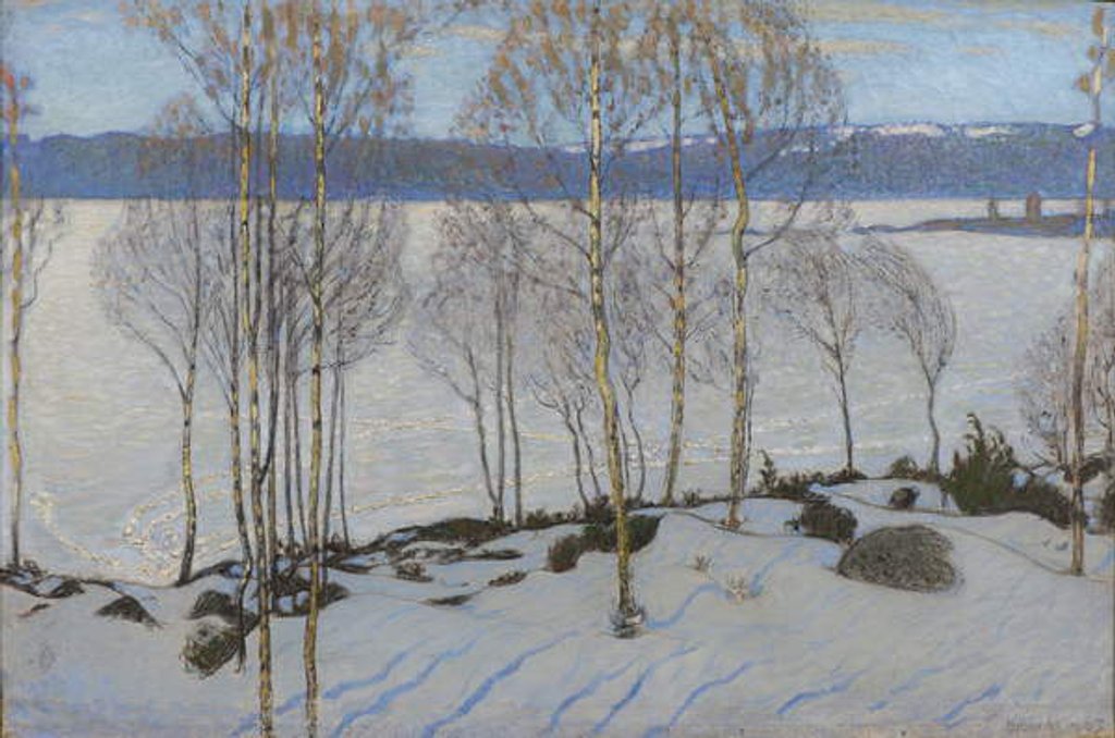 Detail of The Approach of Spring, 1903 by Bjorn Ahlgrenson