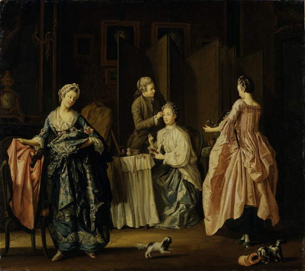 Detail of The Morning Toilet, Boudoir Scene by Pehr Hillestrom