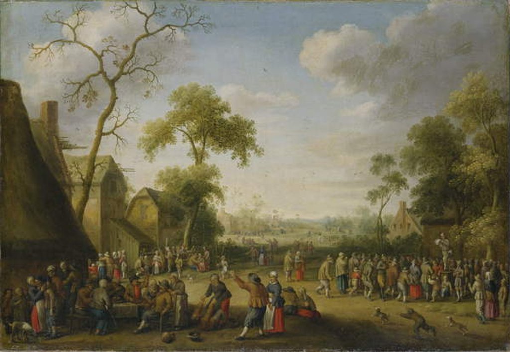 Detail of Village Scene, 1637 by Joost Cornelisz Droochsloot