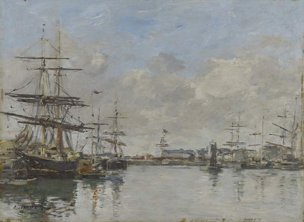 Detail of The Harbor of Le Havre, c.1885-90 by Eugene Louis Boudin