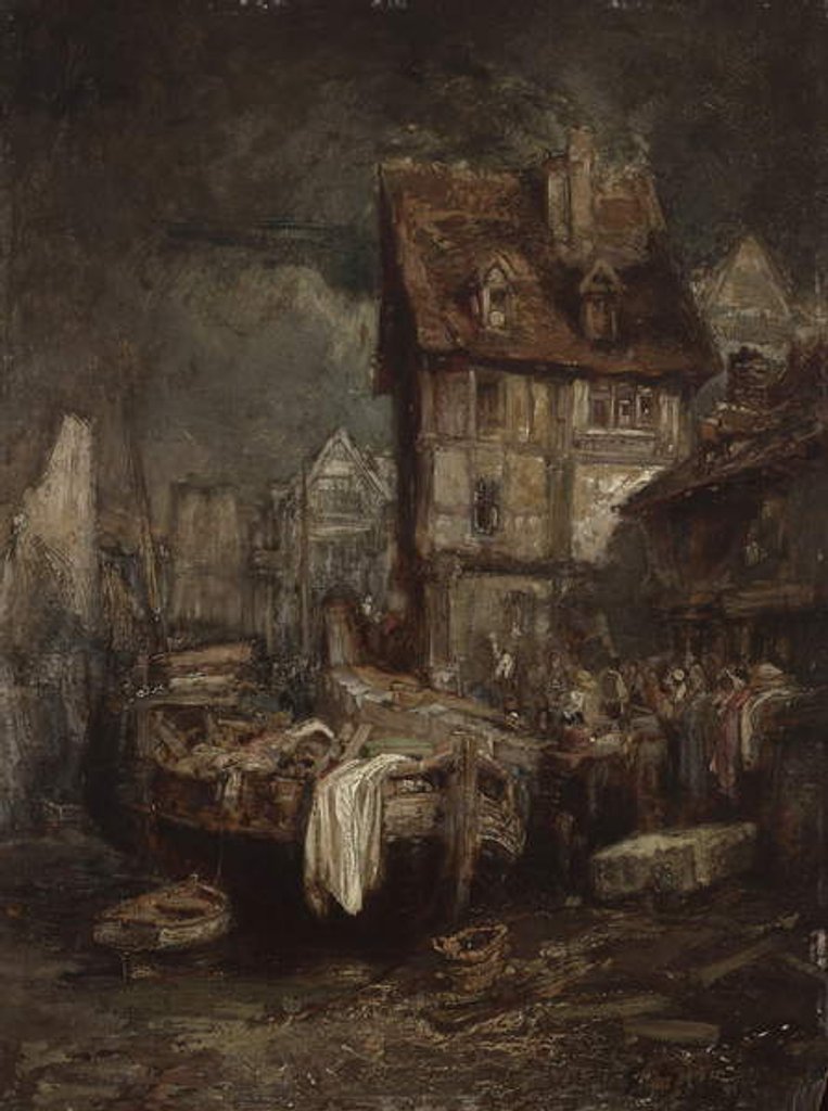 Detail of Intérieur d’un Port, c.1825-50 by Louis Eugene Gabriel Isabey