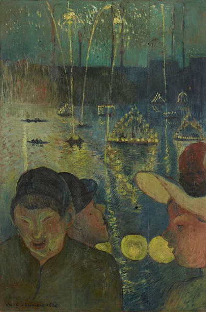 Detail of Night Festival, 1888 by Emile Bernard