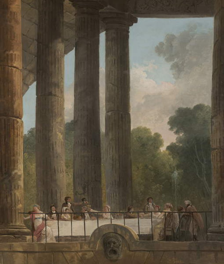 Detail of A Banquet in the Ruins of a Temple, 1795 by Hubert Robert
