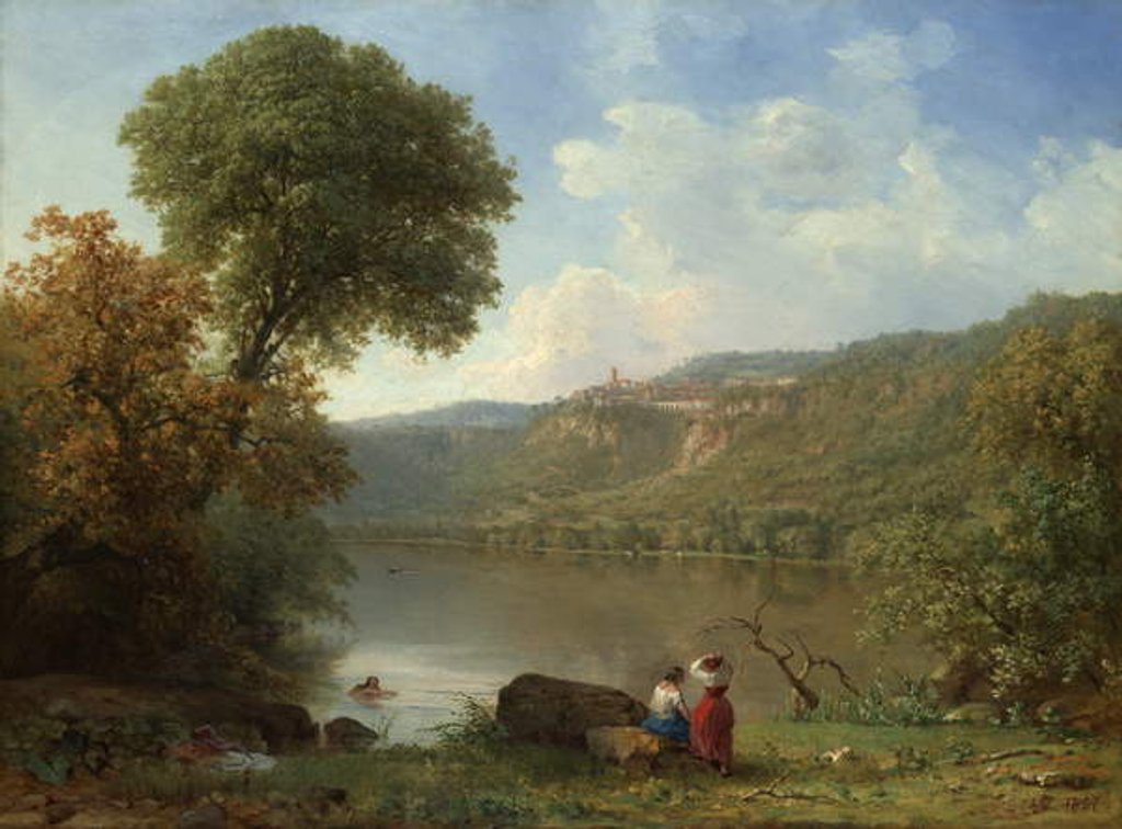 Detail of Lake Nemi, 1857 by George Snr. Inness