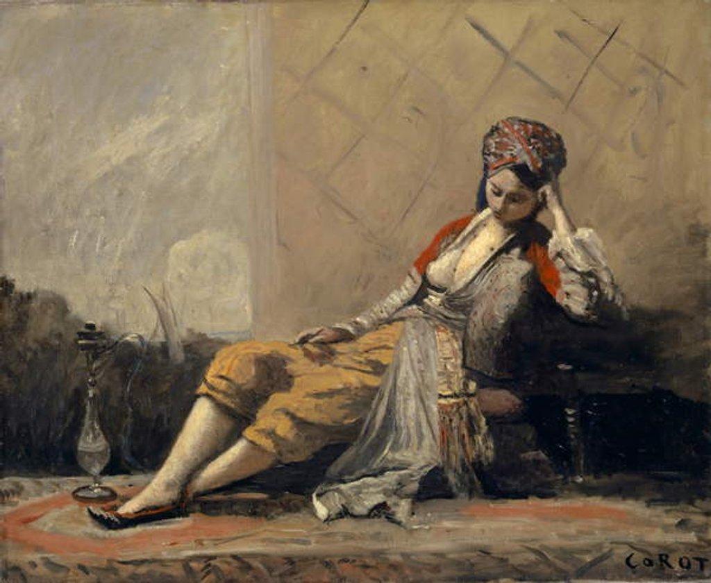 Detail of Odalisque, 1871-73 by Jean Baptiste Camille Corot