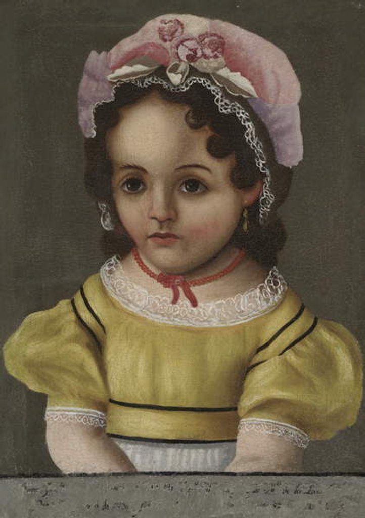 Detail of Portrait of a Child, c.1880 by Mexican School
