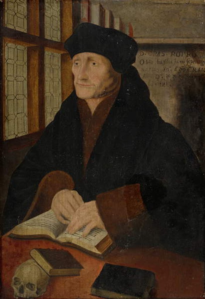 Detail of Portrait of Erasmus of Rotterdam in the Study by Hans (after) Holbein the Younger