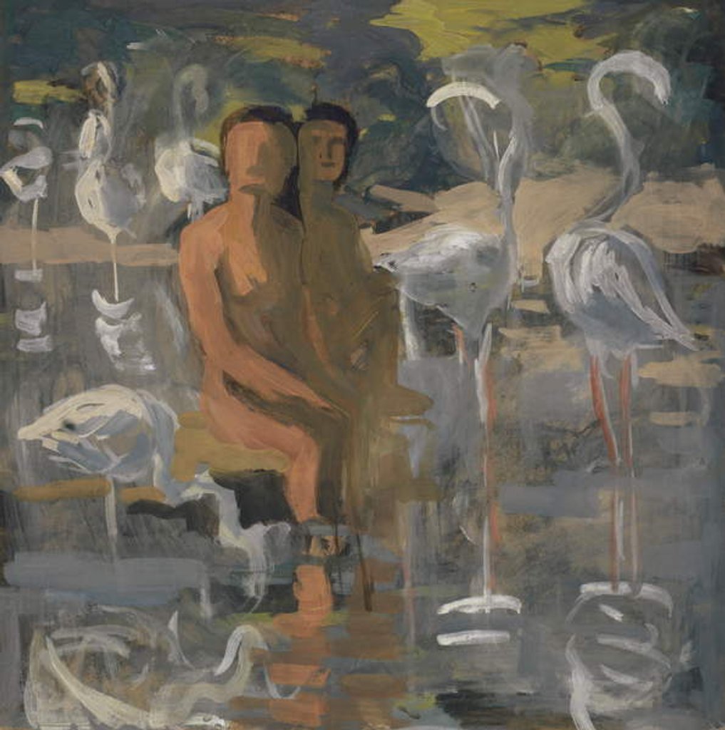 Detail of Flamingos, c.1913-15 by Paul Altherr