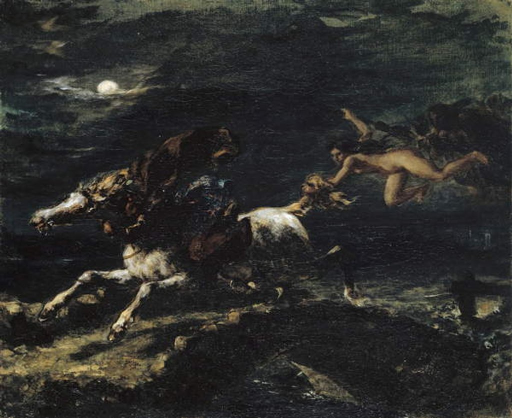 Detail of Tam O’Shanter Pursued by the Witches, 1849 by Ferdinand Victor Eugene Delacroix