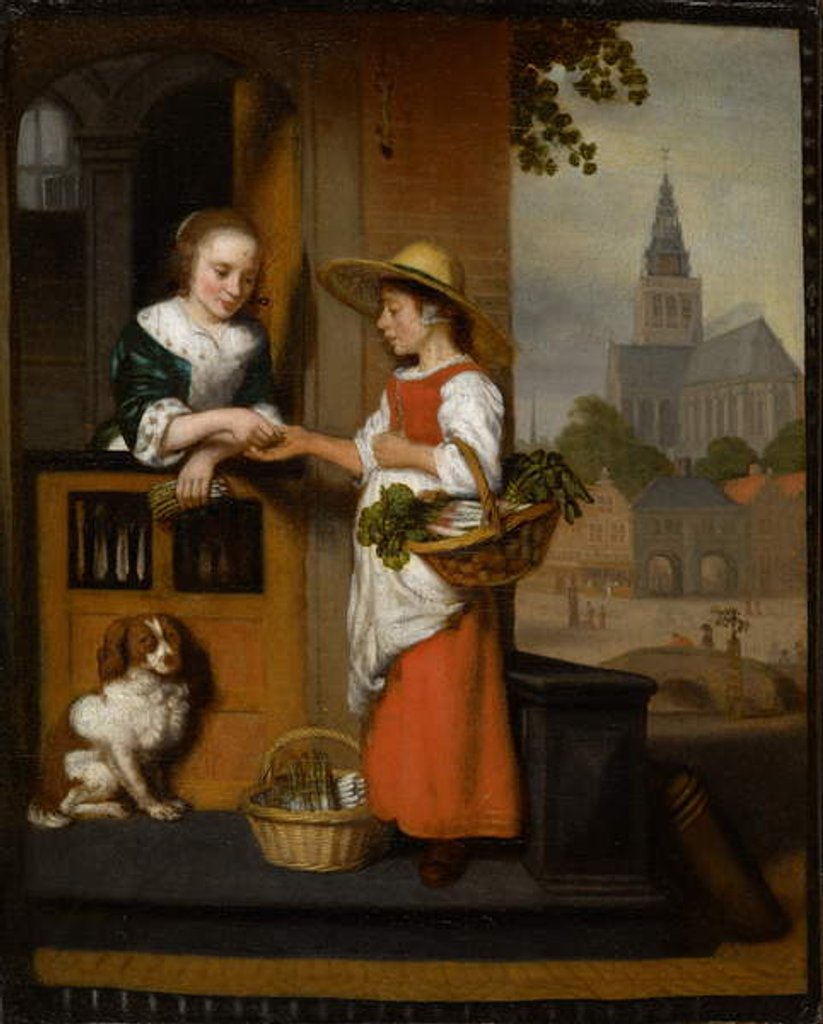 Detail of Vegetable Seller, c.1650 by Nicolaes Maes
