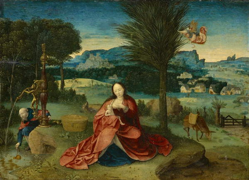 Detail of Rest on the Flight into Egypt by Joachim Patenier or Patinir