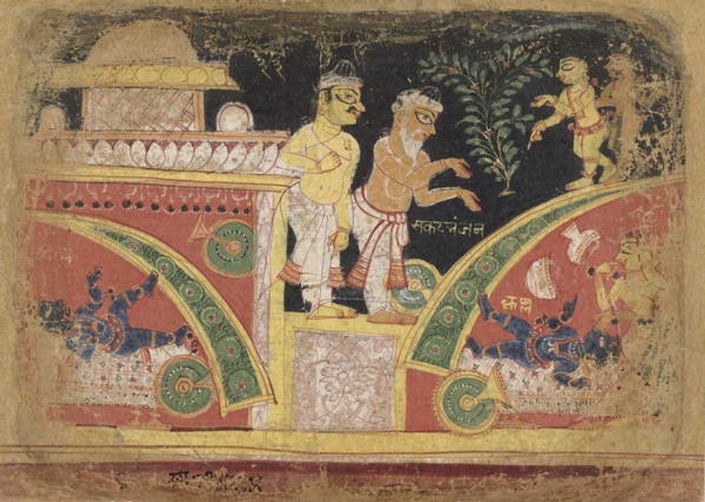 Detail of Krishna Overturning the Cart, anonymous, c. 1520-30 by Anonymous Anonymous