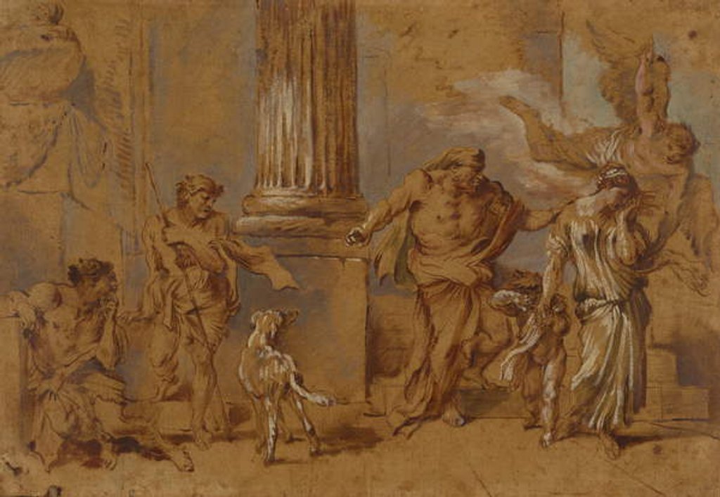 Detail of The Expulsion of Hagar, c.1640 by Giovanni Benedetto Castiglione