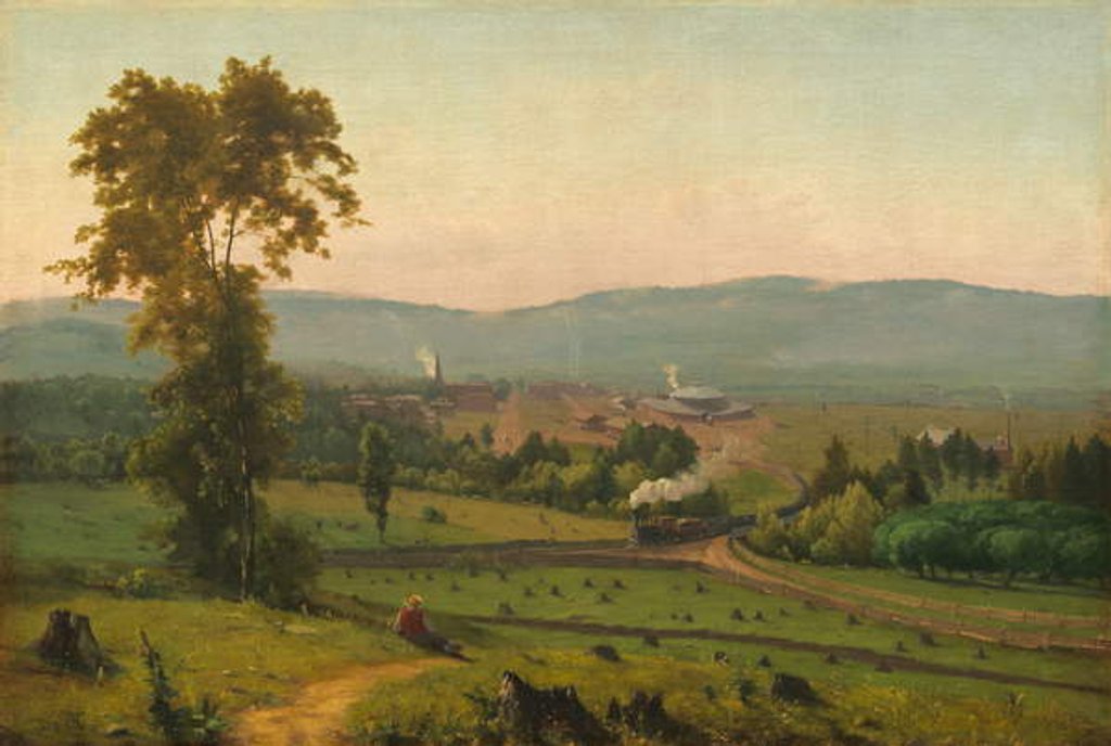 Detail of The Lackawanna Valley, c.1856 by George Snr. Inness