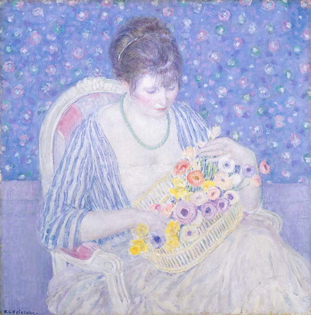 Detail of The Basket of Flowers, c.1913-17 by Frederick Carl Frieseke