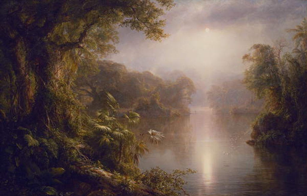 Detail of El Rio de Luz, 1877 by Frederic Edwin Church