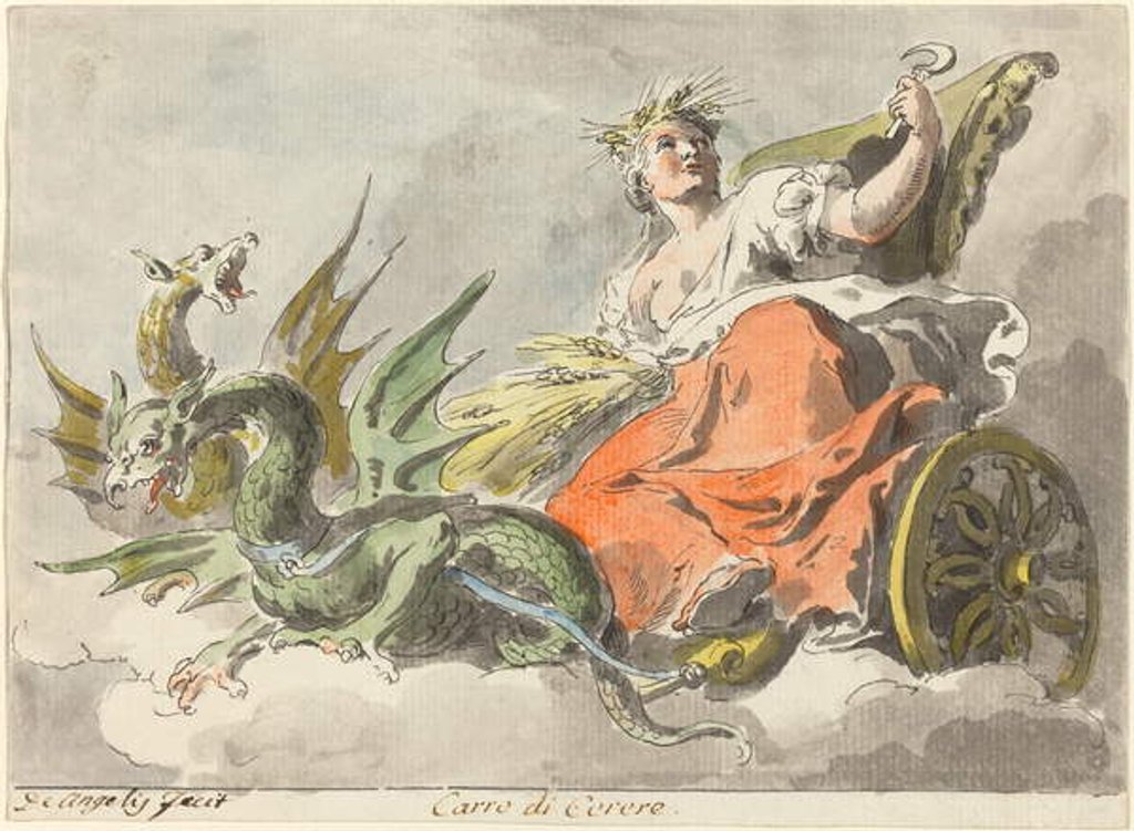 Detail of Chariot of Ceres by Italian School