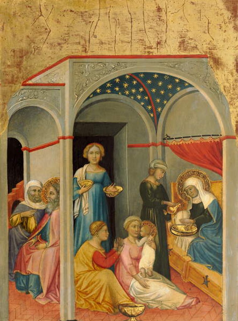 Detail of The Nativity of the Virgin, c.1400-5 by Andrea di Bartolo