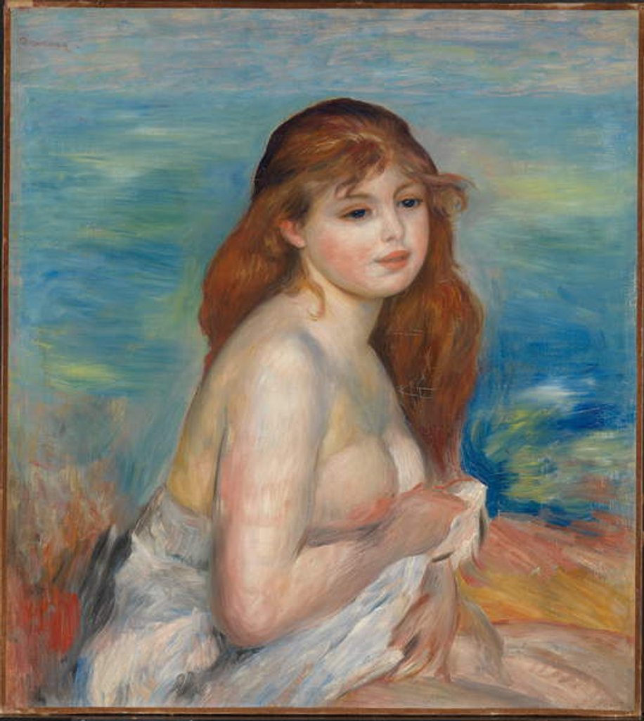 Detail of The Blonde Bather, c.1883 by Pierre Auguste Renoir