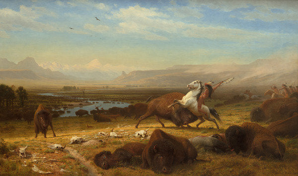 Detail of The Last of the Buffalo, c.1888 by Albert Bierstadt