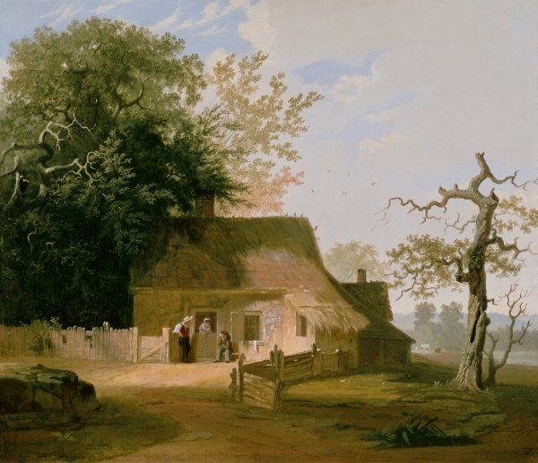 Detail of Cottage Scenery, 1845 by George Caleb Bingham
