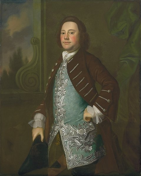 Detail of Portrait of a Gentleman, c.1760 by Joseph Jonathan Blackburn