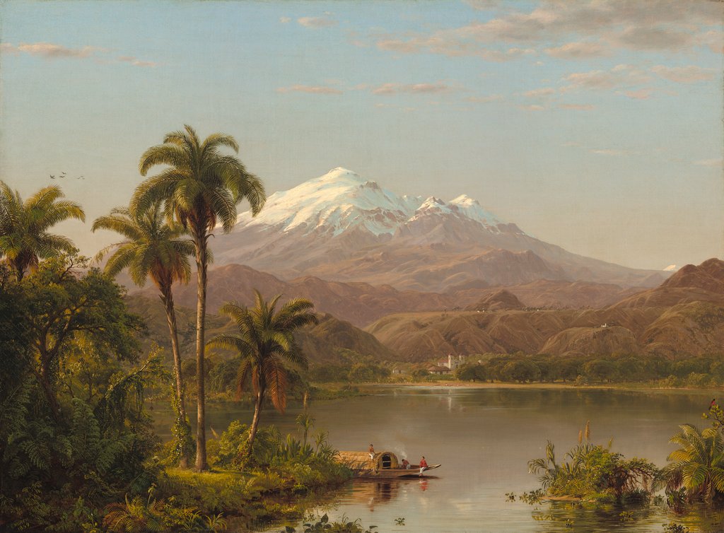 Detail of Tamaca Palms, 1854 by Frederic Edwin Church