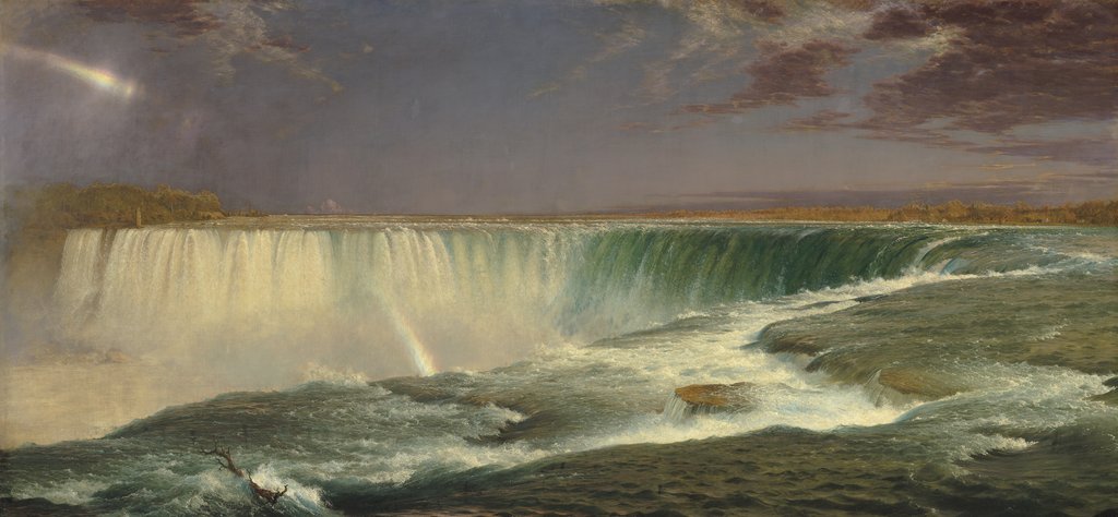 Detail of Niagara, 1857 by Frederic Edwin Church