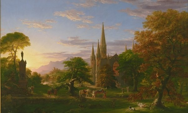 Detail of The Return, 1837 by Thomas Cole