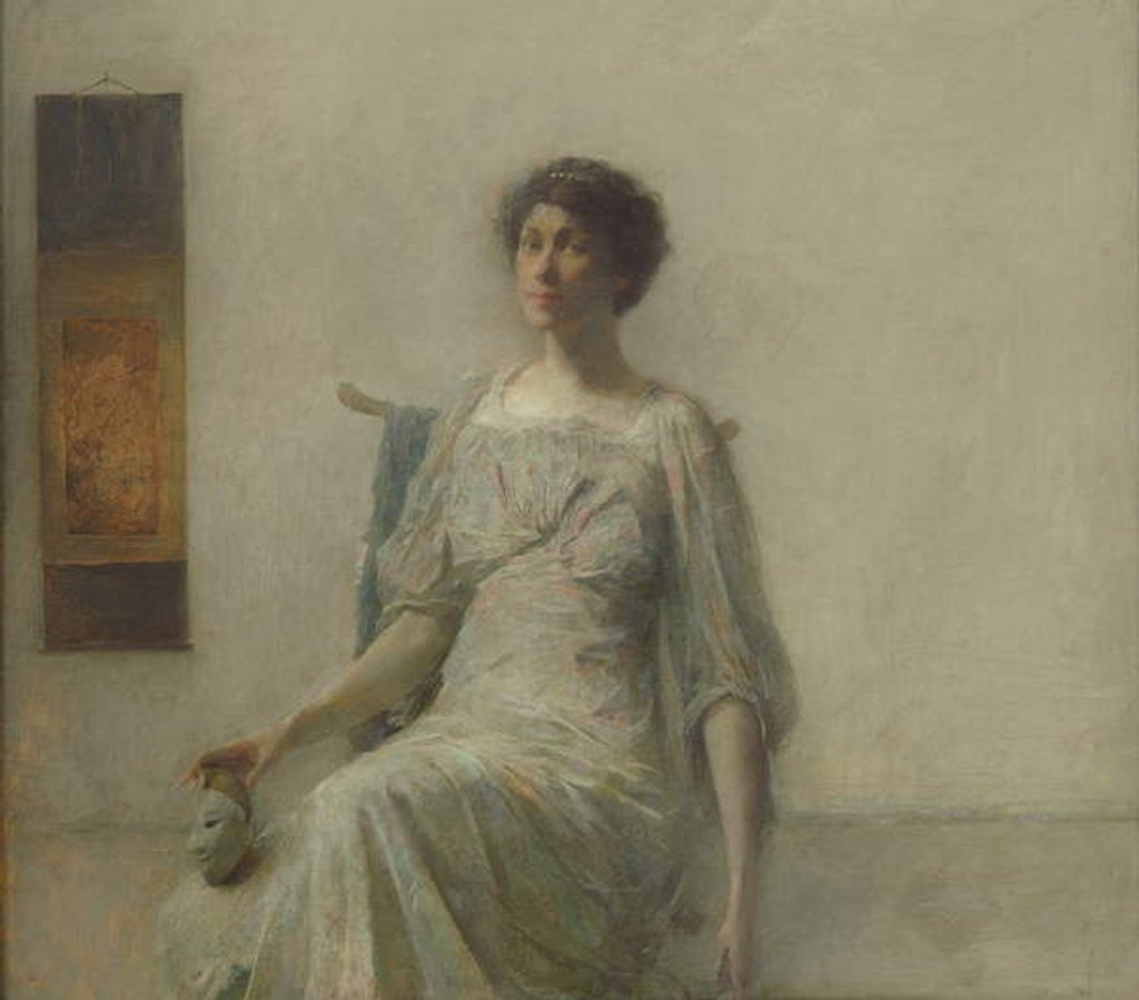 Detail of Lady with a Mask, 1911 by Thomas Wilmer Dewing
