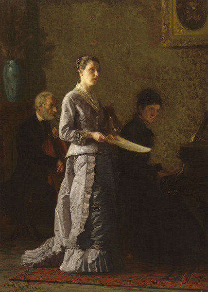 Detail of Singing a Pathetic Song, 1881 by Thomas Cowperthwait Eakins